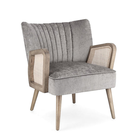 Poltrona "Virna" per interno, Struttura In Legno Di Pino E Compensato 64 x 71 x 79h cm