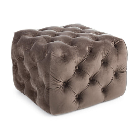 Poltrona Pouf "Evan" per interno, con struttura in legno di eucalipto e compensato da 62x62x46 cm