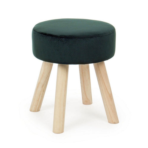 Poltrona Pouf Adeline per interno, con struttura in legno di pino e mdf da 34x34x38cm
