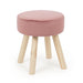 Poltrona Pouf Adeline per interno, con struttura in legno di pino e mdf da 34x34x38cm