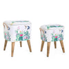 Poltrona Pouf Forestis per interno, con struttura e coperchio in mdf da 34x28.5x42 , set da 2 pezzi