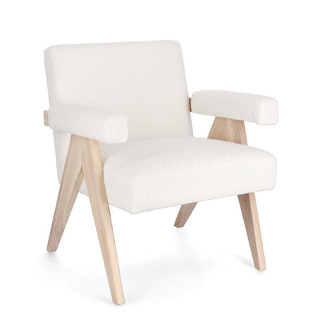 Poltrona "Faiza" per interno, Struttura In Legno, Gambe In Rubberwood 57.5 x 80 x 83h cm