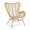 Poltrona Casilda per interno, Struttura In Rattan, Rifinitura Con Vernice Melaminica 74 x 75 x 85h cm