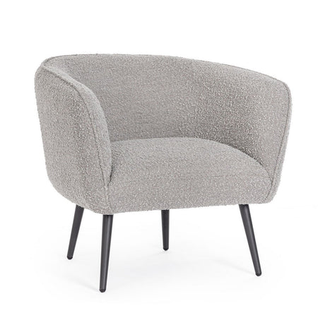 Poltrona "Avril" per interno, Struttura In Legno Compensato, Gambe In Acciaio Verniciato A Polvere Epossidica 76 x 70 x 68h cm