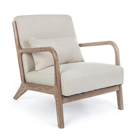 Poltrona "Ancilla" per interno, Struttura In Rubber Wood 66 x 85 x 74h cm