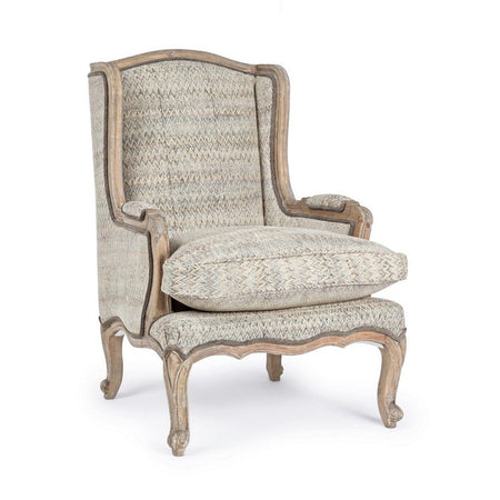 Poltrona "Elodie" per interno, Struttura In Legno Di Mango Massiccio 70 x 72 x 102h cm