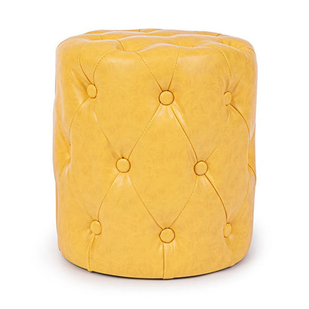 Poltrona Pouf "Batilda" per interno, con struttura in legno di pino e compensato da Ø34 x 39h cm