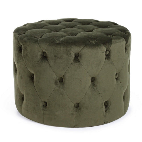 Poltrona Pouf Lorella per interno, con struttura in legno di pino e mdf da Ø60 x 42h cm