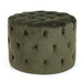 Poltrona Pouf Lorella per interno, con struttura in legno di pino e mdf da Ø60 x 42h cm