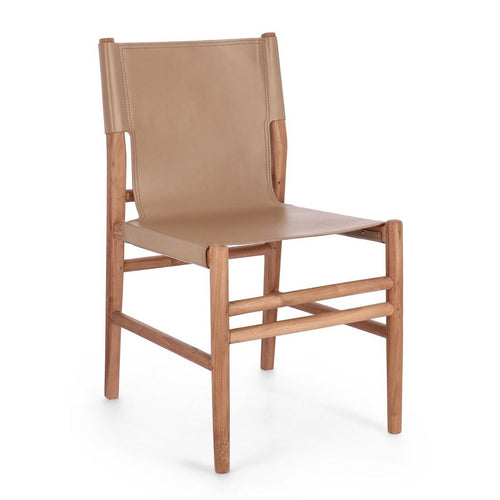 Sedia Caroline con legno teak, per arredo interno 48 x 58 x h 85 cm