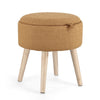 Poltrona Pouf Zoya per interno, con struttura in mdf e compensato da Ø39 x 42.5h cm