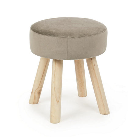 Poltrona Pouf "Adeline" per interno, con struttura in legno di pino e mdf da 34x34x38cm