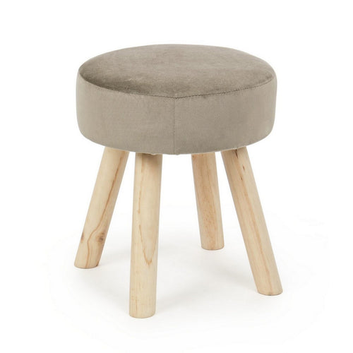 Poltrona Pouf Adeline per interno, con struttura in legno di pino e mdf da 34x34x38cm
