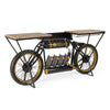 Consolle da bar Moto Epic  moderno con piano in legno, struttura in acciaio 183 x 41 x 86 cm