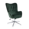 Poltrona Farida per interno, Struttura E Base In Acciaio Cromato 69 x 70 x 105/117h cm