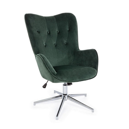 Poltrona "Farida" per interno, Struttura E Base In Acciaio Cromato 69 x 70 x 105/117h cm