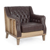 Poltrona Raymond per interno, Struttura E Schienale In Legno Di Frassino, Rivestimento (Non Sfoderabile) In Similpelle 83 x 85 x 85h cm