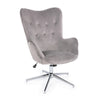 Poltrona Farida per interno, Struttura E Base In Acciaio Cromato 69 x 70 x 105/117h cm