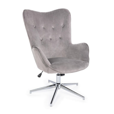 Poltrona "Farida" per interno, Struttura E Base In Acciaio Cromato 69 x 70 x 105/117h cm