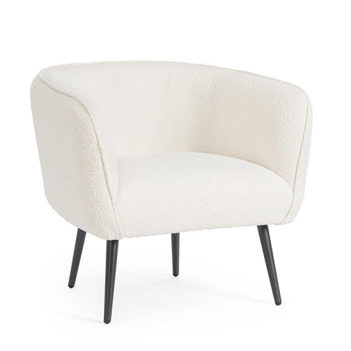 Poltrona Avril per interno, Struttura In Legno Compensato, Gambe In Acciaio Verniciato A Polvere Epossidica 76 x 70 x 68h cm