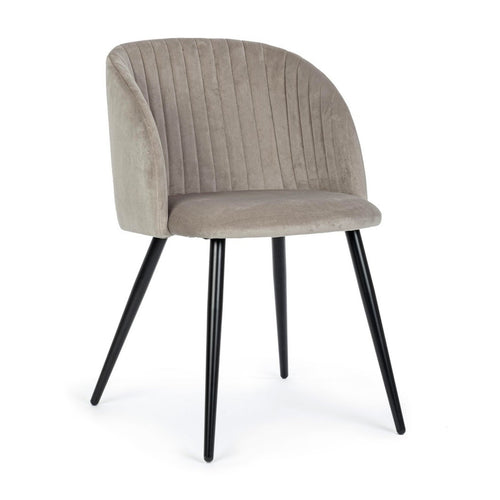 Sedia Queen con gambe in acciaio verniciato a polvere, per arredo interno 53 x 57 x h 81,5 cm