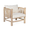 Poltrona Sahel per interno, Rami Di Teak Con Finitura Naturale 70 x 75 x 80h cm