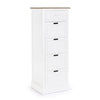 Mobile da bar Dorotea in MDF, con piano in paulownia e maniglie 47,5 x 40 x 128 cm