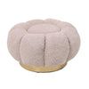 Poltrona Pouf Florel per interno, con rivestimento effetto boucle da Ø65 x 35h cm