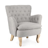 Poltrona Orlins per interno, Struttura In Legno Di Pino E Compensato, Rivestimento In Poliestere Effetto Boucle', Capitonne' 71.5 x 72.5 x 79h cm