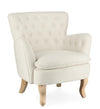 Poltrona Orlins per interno, Struttura In Legno Di Pino E Compensato, Rivestimento In Poliestere Effetto Boucle', Capitonne' 71.5 x 72.5 x 79h cm