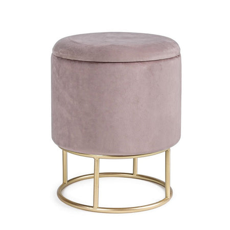 Poltrona Pouf "Polina" per interno, con struttura in mdf e compensato da Ø34.5x45h cm
