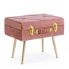Poltrona Pouf Polina per interno, con struttura in mdf da 50x34x42 cm