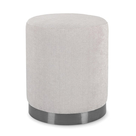 Poltrona Pouf "Ernestine" per interno, con struttura in legno di pino e mdf da Ø35 x 42h cm