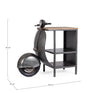 Consolle da Bar Vespa con struttura in acciaio, piano in legno, da 104 x 94 x 65 cm