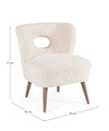 Poltrona Cortina per interno, Struttura In Legno Di Pino 65 x 68 x 77h cm