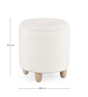Poltrona Pouf Zena per interno, con struttura in mdf e compensato da Ø36 x 39.5h cm