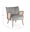 Poltrona Virna per interno, Struttura In Legno Di Pino E Compensato 64 x 71 x 79h cm