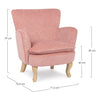 Poltrona Orlins per interno, Struttura In Legno Di Pino E Compensato, Rivestimento In Poliestere Effetto Boucle', Capitonne' 71.5 x 72.5 x 79h cm