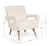 Poltrona Berna per interno, Struttura In Legno Di Pino E Compensato 65 x 79 x 74h cm