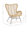 Poltrona Casilda per interno, Struttura In Rattan, Rifinitura Con Vernice Melaminica 74 x 75 x 85h cm