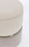 Poltrona Pouf Radinka per interno, con struttura in mdf e compensato Set da 2 pezzi