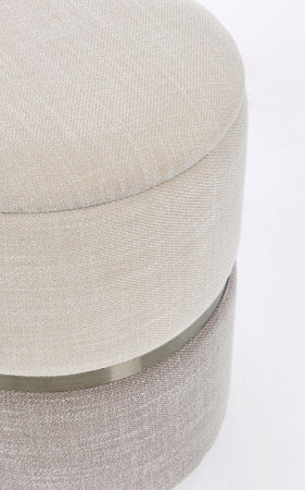 Poltrona Pouf "Radinka" per interno, con struttura in mdf e compensato Set da 2 pezzi