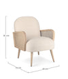 Poltrona Dalida per interno, Struttura In Legno Di Pino E Compensato 65 x 74 x 81h cm