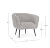 Poltrona Avril per interno, Struttura In Legno Compensato, Gambe In Acciaio Verniciato A Polvere Epossidica 76 x 70 x 68h cm