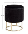 Poltrona Pouf Polina per interno, con struttura in mdf e compensato da Ø34.5x45h cm