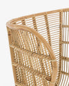 Poltrona Estefan per interno, Seduta In Rattan Ed Intreccio In Kubu 100 x 75 x 118h cm