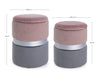 Poltrona Pouf Pavlina per interno, con struttura in mdf e compensato set da 2 pezzi