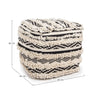 Poltrona Pouf Yucatan per interno, con rivestimento in 100% cotone da 45x45x35 cm