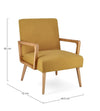 Poltrona Veriana per interno, Struttura In Legno Di Pino E Compensato 64.5 x 72 x 82h cm