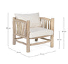 Poltrona Sahel per interno, Rami Di Teak Con Finitura Naturale 70 x 75 x 80h cm